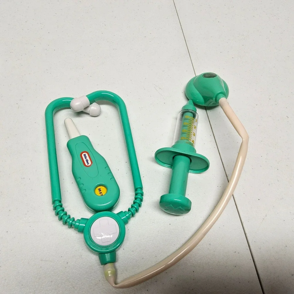 Little Tikes Toy Doctor Medical Kit KidsTeal Green Pretend Play Set Scrub Cap